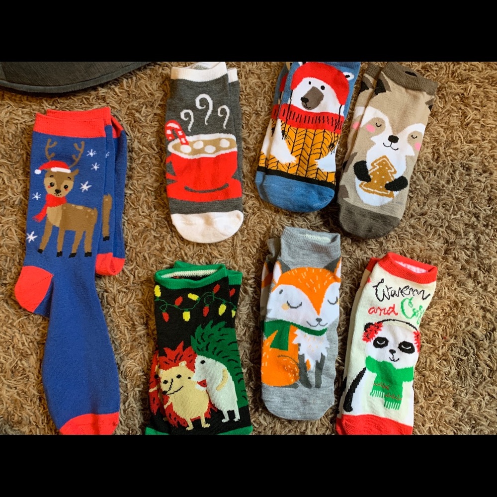 NWOT Target Christmas socks 7pack